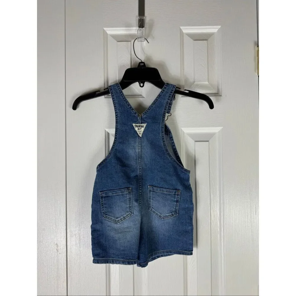 Oshkosh Girls Denim Shortalls Size 4t